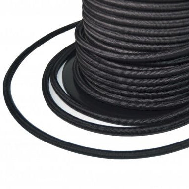 Bungee rope - black - 10 mm - per metre